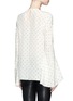 Back View - Click To Enlarge - GIVENCHY - Bell cuff star print silk top
