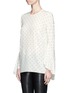 Front View - Click To Enlarge - GIVENCHY - Bell cuff star print silk top