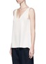 Front View - Click To Enlarge - THEORY - 'Narcyz' V-neck silk shell top