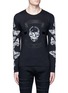 Main View - Click To Enlarge - ALEXANDER MCQUEEN - Skull print satin patch long sleeve T-shirt