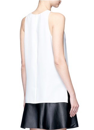Back View - Click To Enlarge - VINCE - Laser cut crepe tank top