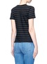 Back View - Click To Enlarge - VINCE - Stripe cotton jersey T-shirt