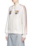 Front View - Click To Enlarge - STELLA MCCARTNEY - Tiger embroidery duchesse satin bomber jacket