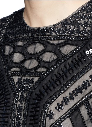 Detail View - Click To Enlarge - ALICE & OLIVIA - 'Sharla' tribal sequin bead embellished top