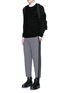 Figure View - Click To Enlarge - ALEXANDER MCQUEEN - Side stripe cropped jogging pants