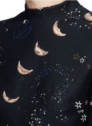 Detail View - Click To Enlarge - VALENTINO GARAVANI - Cosmos print Crepe Couture dress