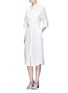 Figure View - Click To Enlarge - C/MEO COLLECTIVE - 'I'm In It' wrap waist cotton shirt dress