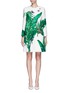 Main View - Click To Enlarge - - - Embellished banana leaf print brocade coat