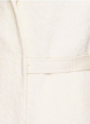 Detail View - Click To Enlarge - HELMUT LANG - Shaggy alpaca-virgin wool long coat