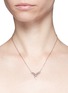 Detail View - Click To Enlarge - MESSIKA - 'Queen V PM' diamond 18k rose gold necklace