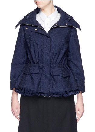 Main View - Click To Enlarge - MONCLER - 'Paqueline' floral lace hooded jacket
