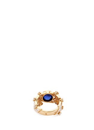 Figure View - Click To Enlarge - MELLERIO - Diamond sapphire 18k yellow gold ring