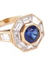 Detail View - Click To Enlarge - MELLERIO - Diamond sapphire 18k yellow gold octagon ring