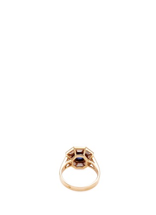 Figure View - Click To Enlarge - MELLERIO - Diamond sapphire 18k yellow gold octagon ring