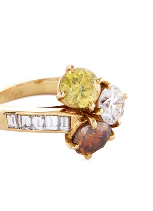 Detail View - Click To Enlarge - MELLERIO - Diamond gemstone 18k yellow gold cluster ring