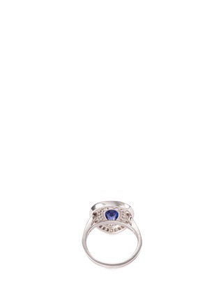 Figure View - Click To Enlarge - MELLERIO - LC-101247369-mounted diamond (ttl0.74cts 18K wgold Sapp1.44cts)ring MELLERIO