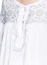 Detail View - Click To Enlarge - SEE BY CHLOÉ - Floral eyelet lace-up poplin tunic