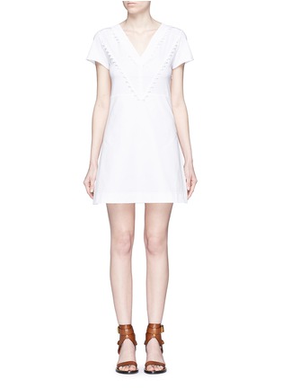Main View - Click To Enlarge - SEE BY CHLOÉ - Pompom trim cotton poplin T-shirt dress