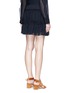 Back View - Click To Enlarge - SEE BY CHLOÉ - Drawstring ruffle tier crepe skirt