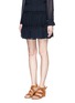 Front View - Click To Enlarge - SEE BY CHLOÉ - Drawstring ruffle tier crepe skirt