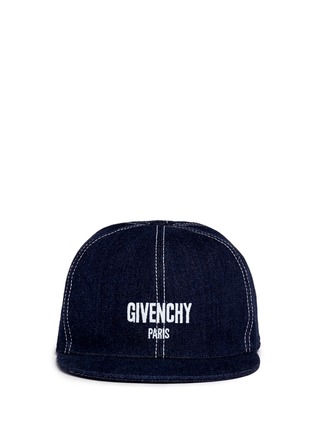Main View - Click To Enlarge - GIVENCHY - Logo embroidery denim snapback cap