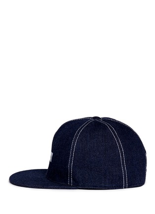 Figure View - Click To Enlarge - GIVENCHY - Logo embroidery denim snapback cap