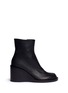Main View - Click To Enlarge - ANN DEMEULEMEESTER - Leather wedge ankle boots