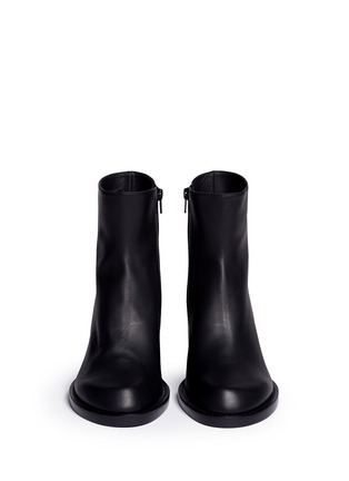 Figure View - Click To Enlarge - ANN DEMEULEMEESTER - Leather wedge ankle boots