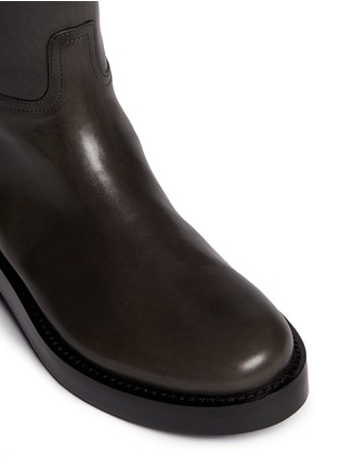 Detail View - Click To Enlarge - ANN DEMEULEMEESTER - Buckle strap leather riding boots