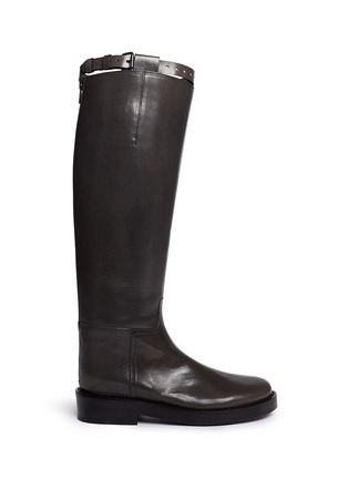 Main View - Click To Enlarge - ANN DEMEULEMEESTER - Buckle strap leather riding boots
