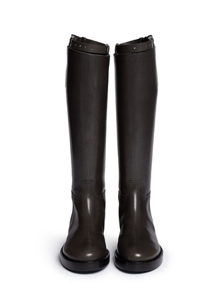 Figure View - Click To Enlarge - ANN DEMEULEMEESTER - Buckle strap leather riding boots