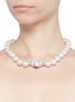 Detail View - Click To Enlarge - DELFINA DELETTREZ - 'Eye Kiss You' diamond 18k white gold pearl necklace