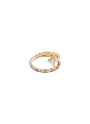 Main View - Click To Enlarge - DELFINA DELETTREZ - 'Marry Me' diamond 18k rose gold ring