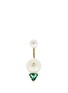 Main View - Click To Enlarge - DELFINA DELETTREZ - 'Trilight Piercing' diamond pearl 18k gold single earring