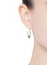 Figure View - Click To Enlarge - DELFINA DELETTREZ - 'Trilight Piercing' diamond pearl 18k gold single earring