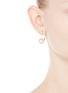 Figure View - Click To Enlarge - DELFINA DELETTREZ - 'Pearl Piercing' 18k yellow gold single earring