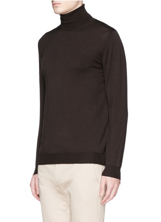 Front View - Click To Enlarge - INCOTEX - Turtleneck flexwool sweater