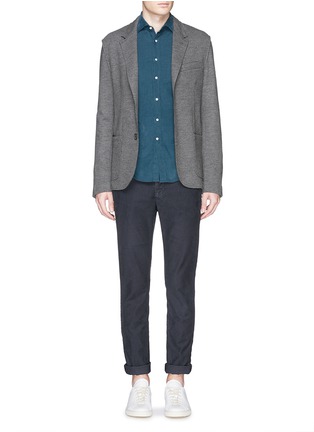 Figure View - Click To Enlarge - INCOTEX - Washed stretch twill slim fit chinos