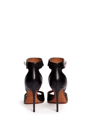 Back View - Click To Enlarge - GIVENCHY - Shark tooth turn lock leather sandals