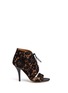Main View - Click To Enlarge - GIVENCHY - Floral lace tie leather sandals