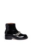 Main View - Click To Enlarge - GIVENCHY - Chunky chain saffiano leather ankle boots