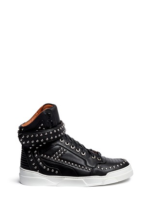 Main View - Click To Enlarge - GIVENCHY - 'Tyson' stud leather high top sneakers