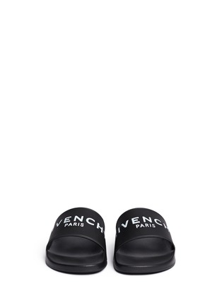 Figure View - Click To Enlarge - GIVENCHY - Logo rubber slide sandals