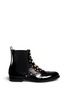 Main View - Click To Enlarge - - - 'Boy Girl' jewelled leather wingtip ankle boots