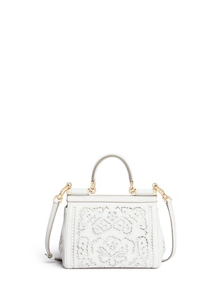 Back View - Click To Enlarge - - - 'Miss Sicily' mini embroidery leather satchel