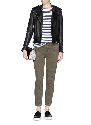 Figure View - Click To Enlarge - J BRAND - 'Byrnes' zip cuff skinny cargo jeans