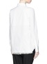Back View - Click To Enlarge - THAKOON - Lace insert cotton poplin shirt