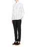 Figure View - Click To Enlarge - THAKOON - Lace insert cotton poplin shirt