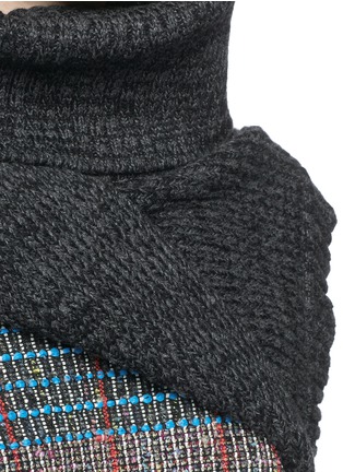 Detail View - Click To Enlarge - THAKOON - Rib knit turtleneck scarf