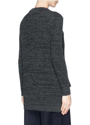 Back View - Click To Enlarge - THAKOON - Drape front rib knit sweater